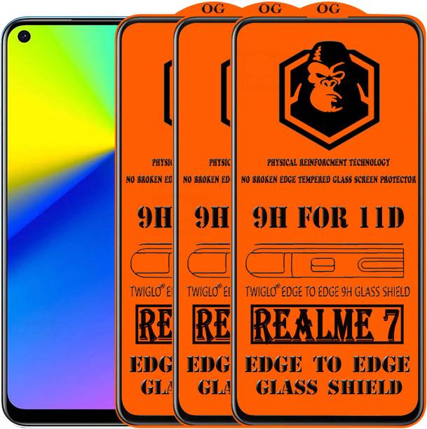 TWIGLO Edge To Edge Tempered Glass for REALME 7