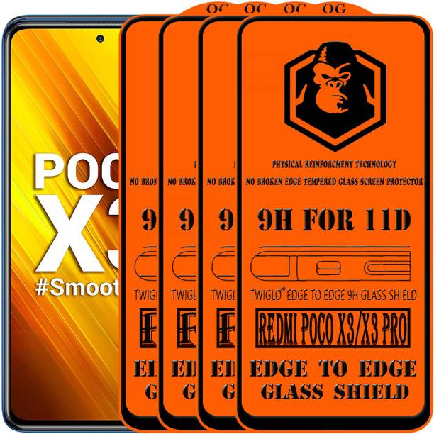 TWIGLO Edge To Edge Tempered Glass for REDMI POCO X3