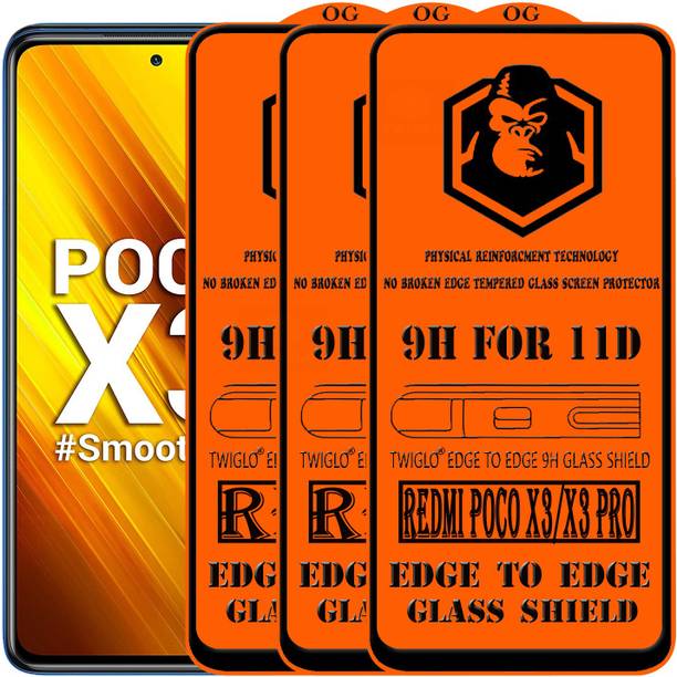 TWIGLO Edge To Edge Tempered Glass for REDMI POCO X3