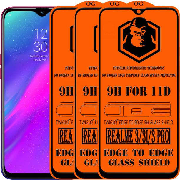TWIGLO Edge To Edge Tempered Glass for REALME 3 PRO