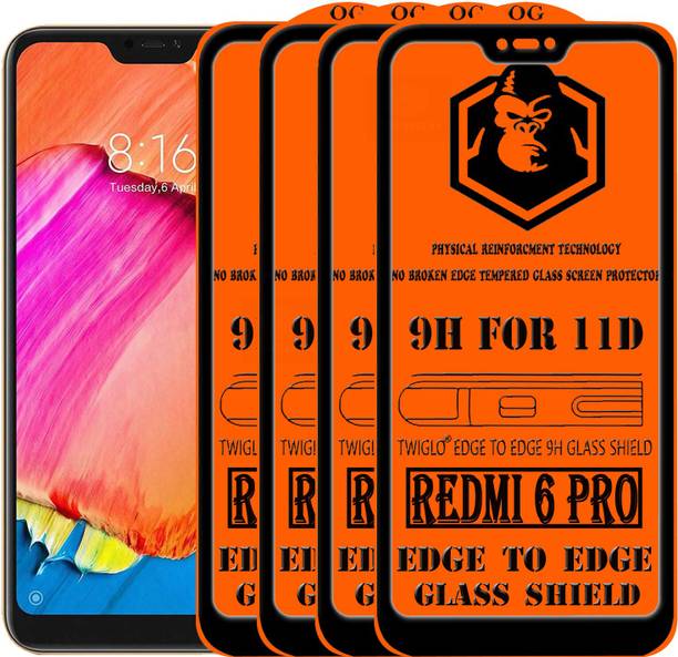 TWIGLO Edge To Edge Tempered Glass for Mi Redmi 6 pro