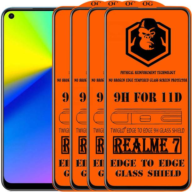 TWIGLO Edge To Edge Tempered Glass for REALME 7