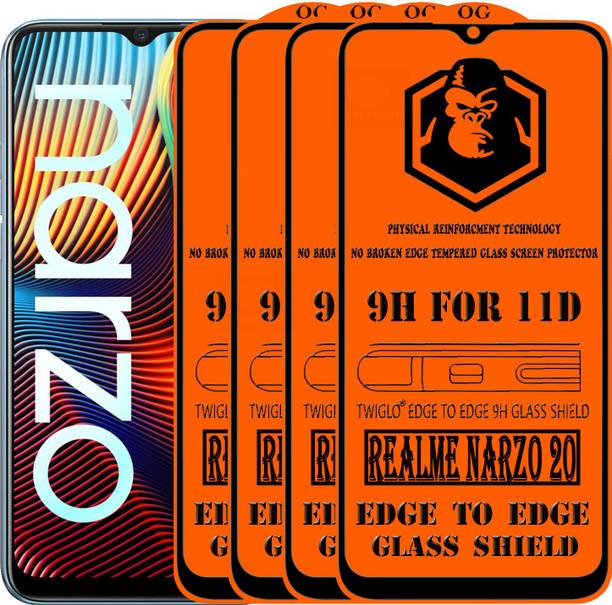TWIGLO Edge To Edge Tempered Glass for REALME NARZO 20