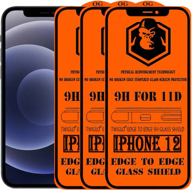 TWIGLO Edge To Edge Tempered Glass for apple IPHONE 12