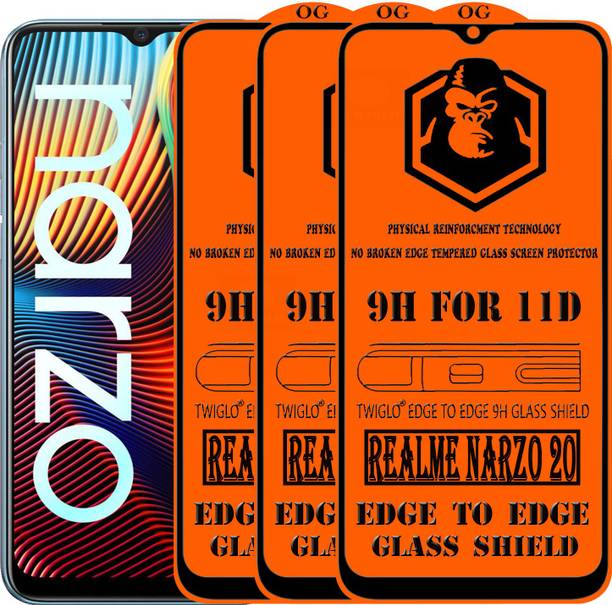 TWIGLO Edge To Edge Tempered Glass for REALME NARZO 20