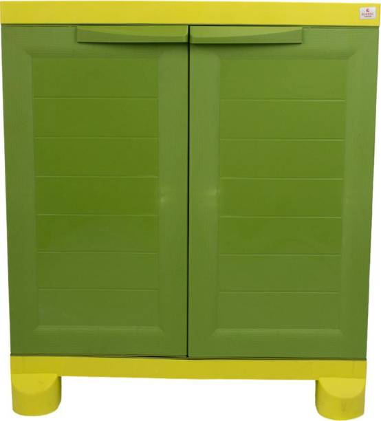 Classic Furniture Liberty 2FT- Green yellow Shoe rack | Closet| Wardrobe Plastic 2 Door Wardrobe