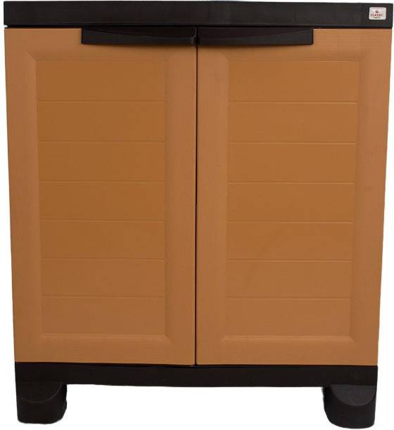 Classic Furniture Liberty 2FT- Amber gold - Brown Shoe rack | Closet| Wardrobe Plastic 2 Door Wardrobe