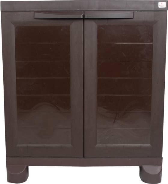 Classic Furniture Liberty 2FT- Coffee Brown Shoe rack | Closet| Wardrobe Plastic 2 Door Wardrobe