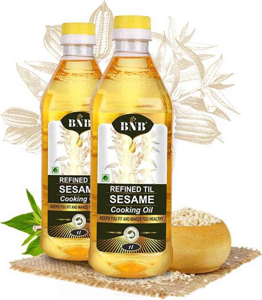BNB Refined Sesame oil | Til Oil | Gingelly Oil | Cooking Oil| Deep Frying Oil Sesame Oil Plastic Bottle