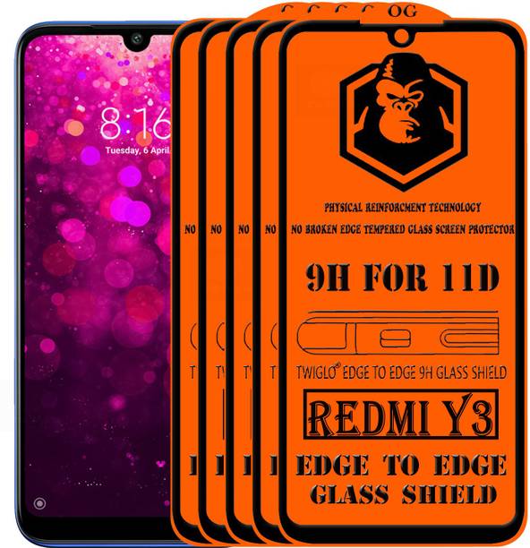 TWIGLO Edge To Edge Tempered Glass for REDMI Y3