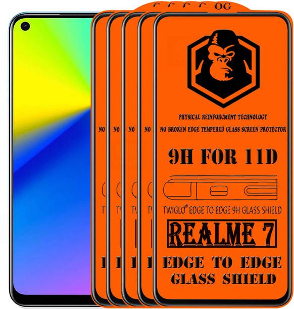 TWIGLO Edge To Edge Tempered Glass for REALME 7