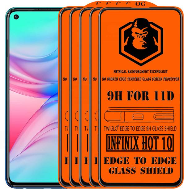 TWIGLO Edge To Edge Tempered Glass for INFINIX HOT 10