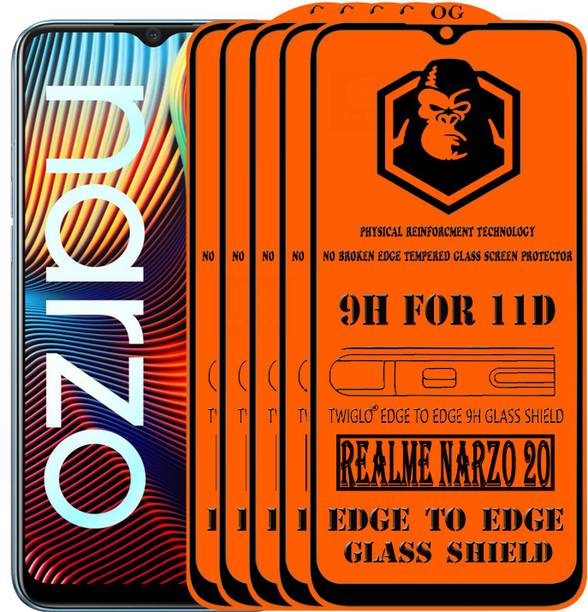 TWIGLO Edge To Edge Tempered Glass for REALME NARZO 20