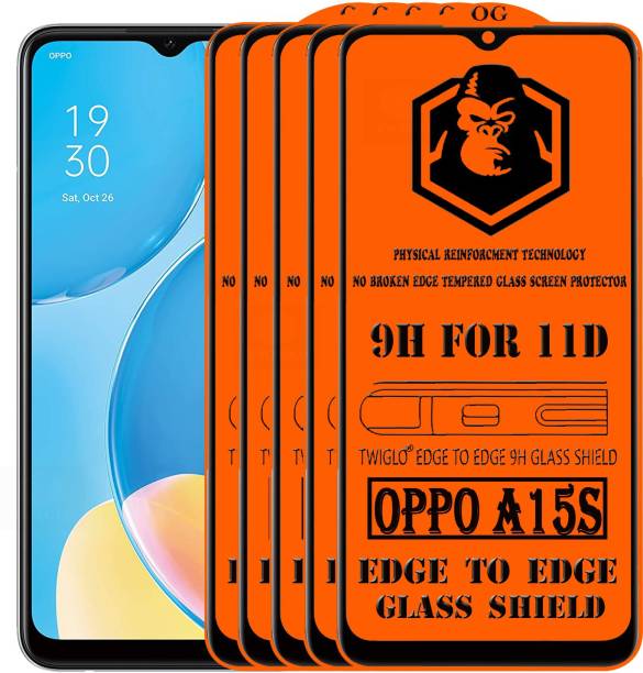 TWIGLO Edge To Edge Tempered Glass for OPPO A15S
