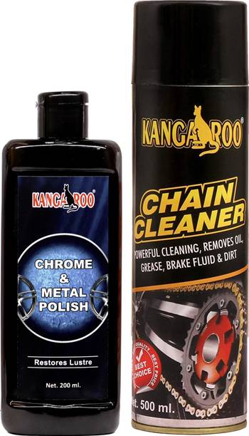 KANGAROO Chain Cleaner 500 ML with Metal Polish 200 ML Chain Oil