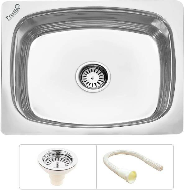 Prestige (18x16x6 inch) 304-Grade Stainless Steel Oval Single Bowl Kitchen Sink Vessel Sink