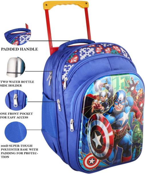 Skyrun Medium 30 L Backpack Stylish girls boys School Trolley Bags Blue (Blue) 30 L Trolley Laptop Backpack