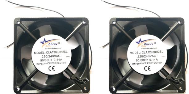 DHRUV-PRO 2pic 220V AC 120*120*38mm 4-inch square Exhaust brushless Fan Metal Body Cooler