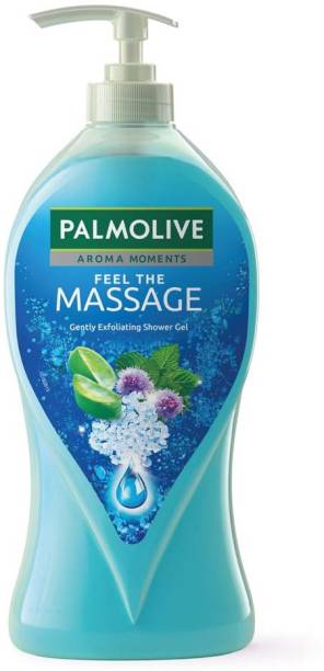 PALMOLIVE Feel The Massage Body Wash, Exfoliating Shower Gel with 100% Natural Thermal Minerals - pH Balanced, No Parabens, No Silicones (Pump)