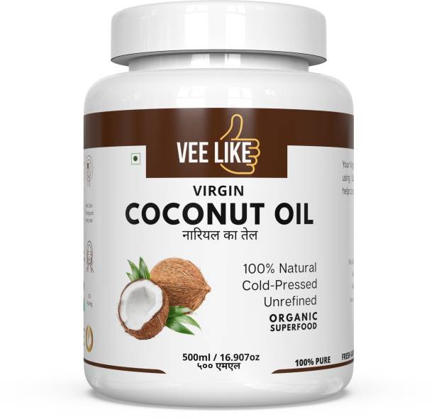 VEE LIKE Extra Virgin Coconut Oil - Cold Pressed - for Hair , Skin , Massage , Baby Care Hair Oil