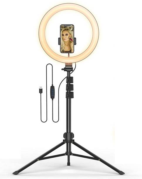Webilla New 10 Inche Big LED Ring Light with 7 feet Stand for Camera Smartphone Flash