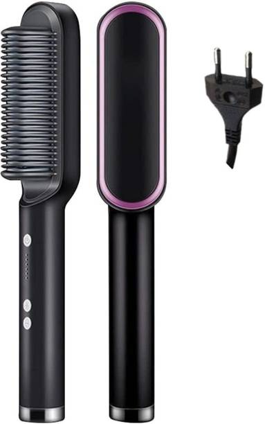 Nimiz air Straightener Comb Brush For Men,Women, Hair Straightening and Smoothing Comb Hair Straightener_Black Hair Straightener