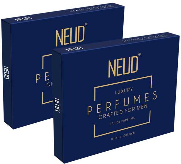 NEUD Luxury Perfumes for Men - 2 Packs (6 Vials x 10ml Each) Eau de Parfum  -  120 ml