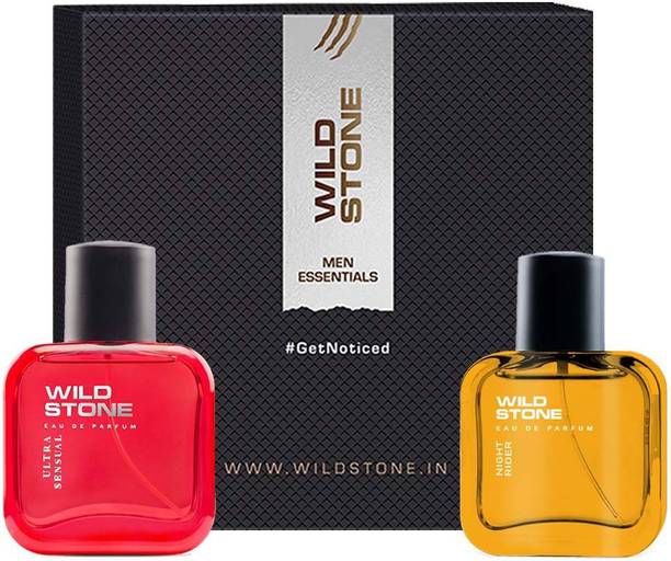 Wild Stone Gift Hamper with Night Rider and Ultra Sensual Perfume, Pack of 2 (30ml each ) Eau de Parfum  -  60 ml