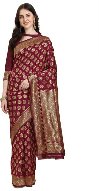 Woven Kanjivaram Silk Blend Saree Price in India