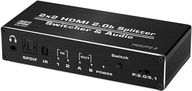 Etzin 2x2 HDMI 2.0b Splitter Switcher(EPL-546H) Media Streaming Device