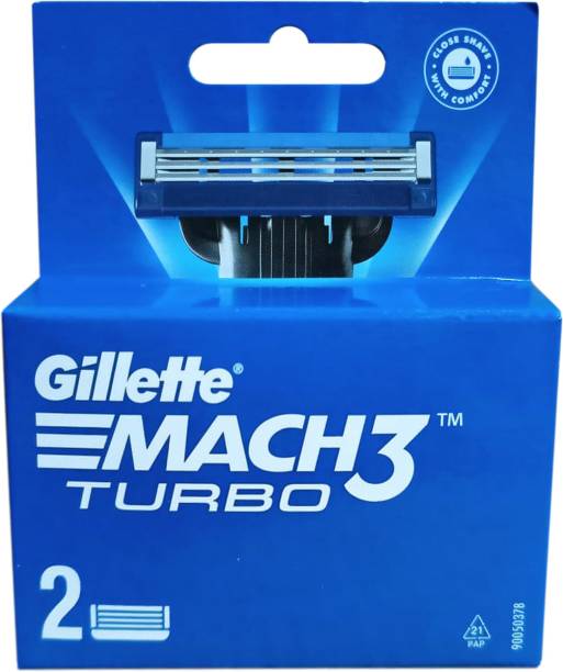 Gillette Mach3 Turbo 3-Bladed Cartridges with Lubrication Strip