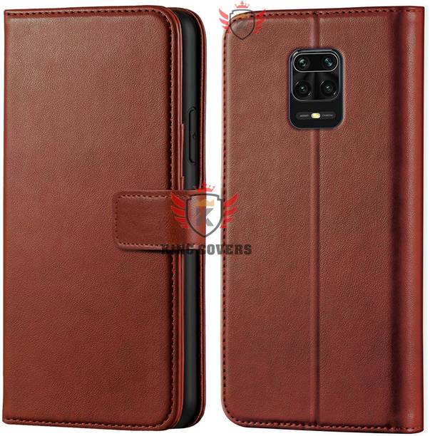 KING COVERS Wallet Case Cover for Redmi Note-9 Pro | Inside TPU with Card Pockets | Wallet Stand | Magnetic Closure