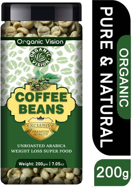 OrganicVison Green Coffee beans for Weight Loss (Unroasted Arabica Beans) Coffee Beans