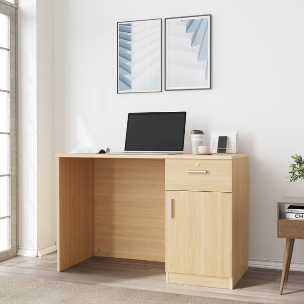 WESTIDO Cyrus Teak Finish Modern Engineered Wood Computer Desk
