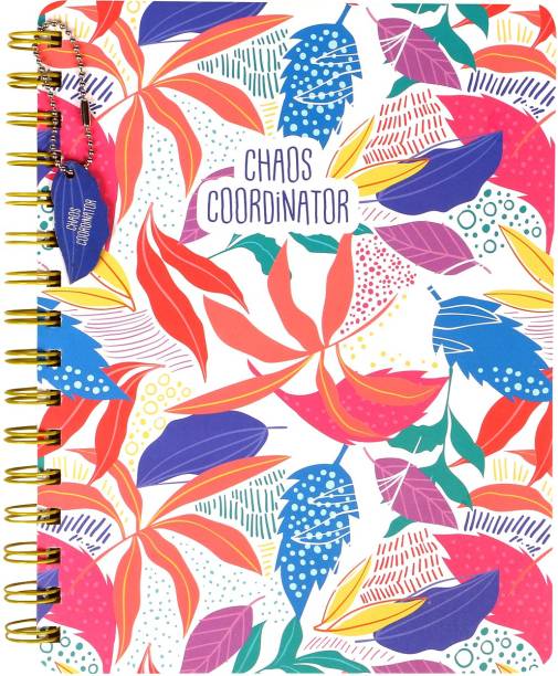 Doodle Chaos Coordinator Wiro Bound Notebook with Bookmark Dangler & Two Sticker Sheets B5 Diary Ruled 160 Pages