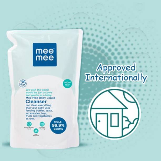MeeMee Anti-Bacterial Baby Liquid Cleanser for Fruits, Bottles, Accessories & Toys - 300ml Liquid Detergent