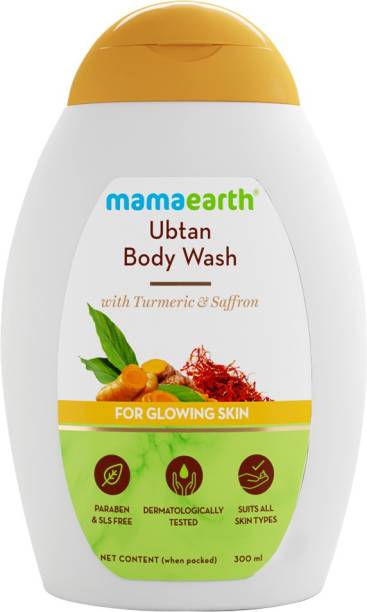 MamaEarth Ubtan Body Wash With Turmeric & Saffron for Glowing Skin - 300ml