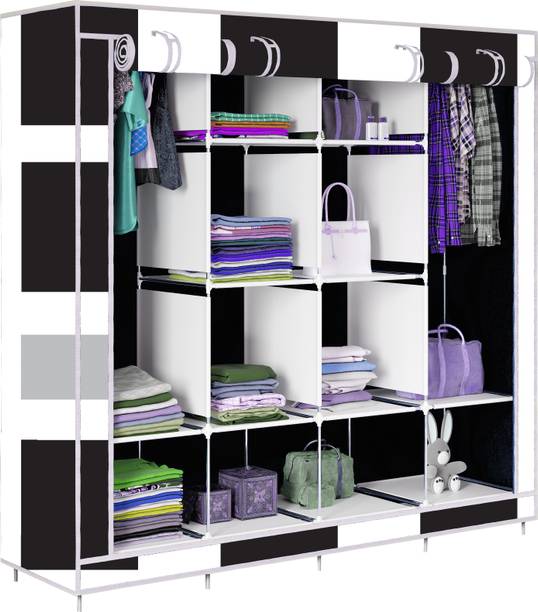 saintwod D2 French Door Print Metal 1 Door Wardrobe