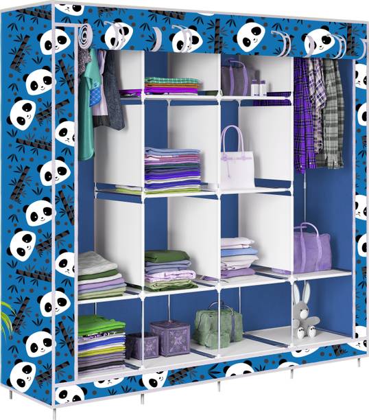 saintwod D2 Before Christmas Print Carbon Steel Collapsible Wardrobe