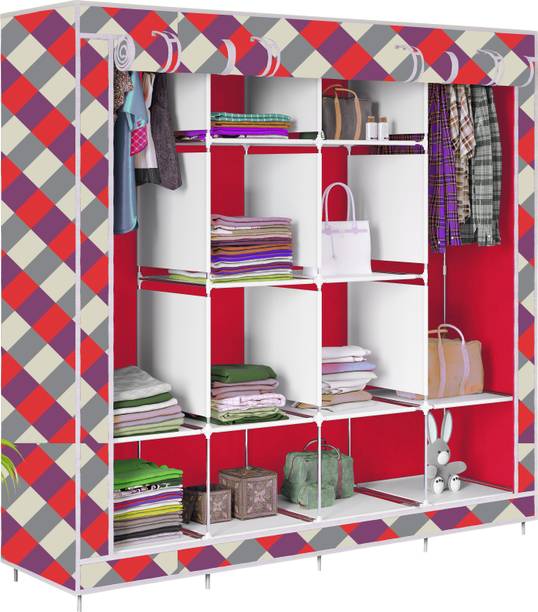 Furnbolo D2 Diamond Wall Print Metal Almirah