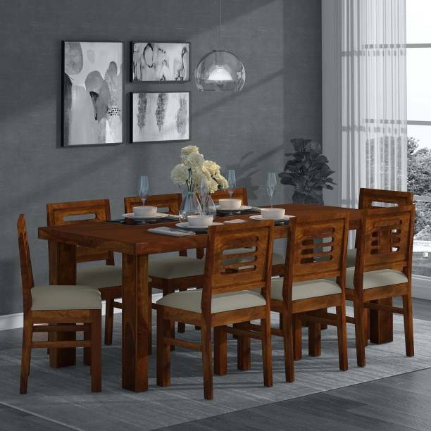 Kendalwood Furniture Premium Dining Room Furniture Wooden Dining Table with 8 Chairs Solid Wood 8 Seater Dining Set