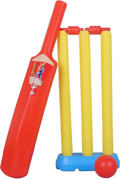 MIRTONICS Plastic Cricket Kit for Kids Cricket kit for 1.5-4Year Boys Bat&Ball Cricket Kit Cricket Kit
