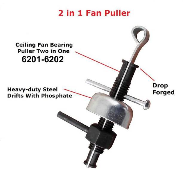 EmmEmm Heavy 2 in 1 Fan Bearing Puller for 6201-6202 Lever Tool