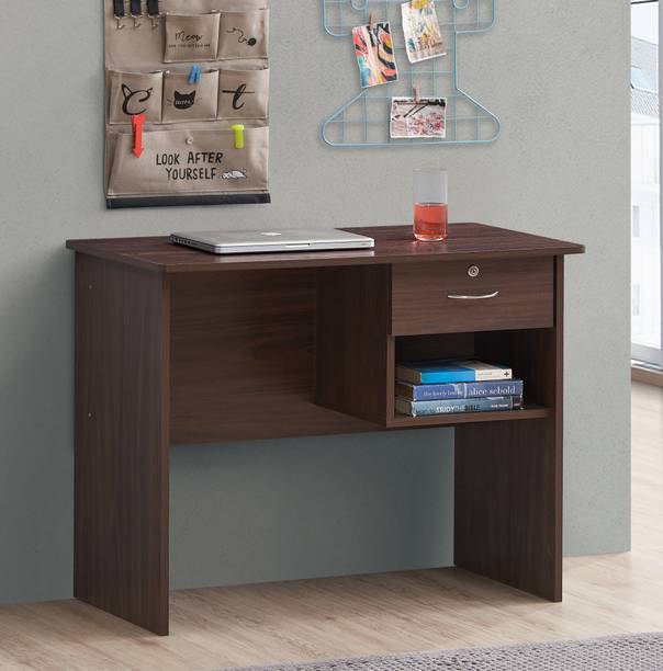 DeckUp Yonne Walnut Engineered Wood Office Table