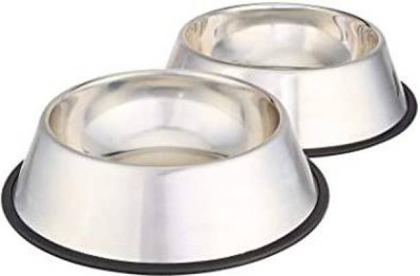 Furever Friends Dog/Cat Size Stainless Steel 400ML Bowl ( Buy 1 Get 1 Free) Stainless Steel Pet Bowl