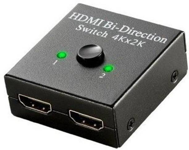 microware HDMI 2.0 Bi-Direction HDMI Manual Switch, 2 port Switch Media Streaming Device