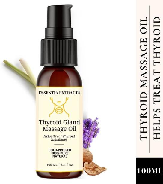 ESSENTIA EXTRACTS Thyroid Gland Massage Oil with Walnut Oil | Treats Thyroid Imbalance Naturally