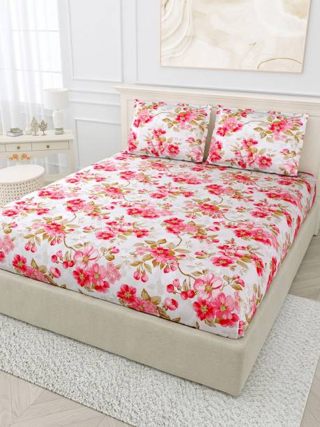 Bombay Dyeing 144 TC Cotton Double Floral Bedsheet