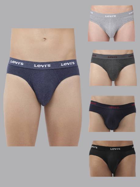 Pack of 3 Contoured Double Pouch, Tag Free Comfort & Smartskin Technology Style# 009 Neo Solid Men Brief