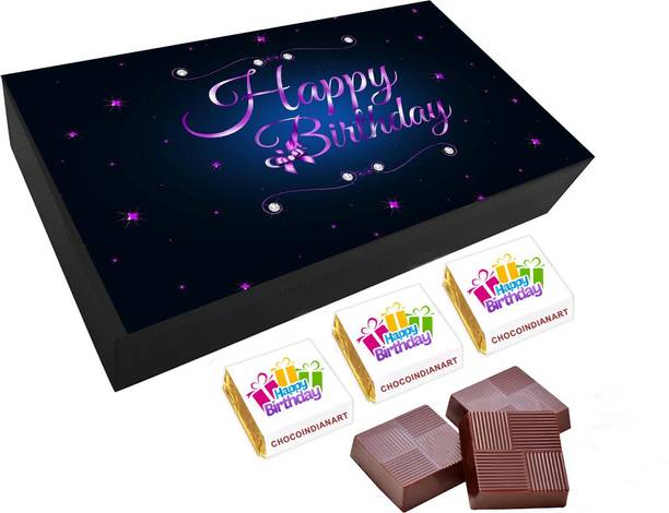 CHOCOINDIANART Special Happy Birthday, 06pcs Delicious Chocolate Gift, Truffles